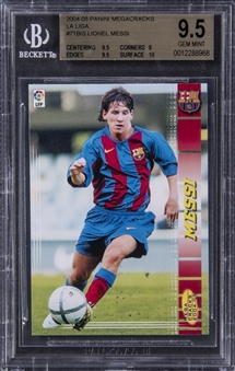 2004-05 Panini Megacracks La Liga #71BIS Lionel Messi Rookie Card - BGS GEM MINT 9.5